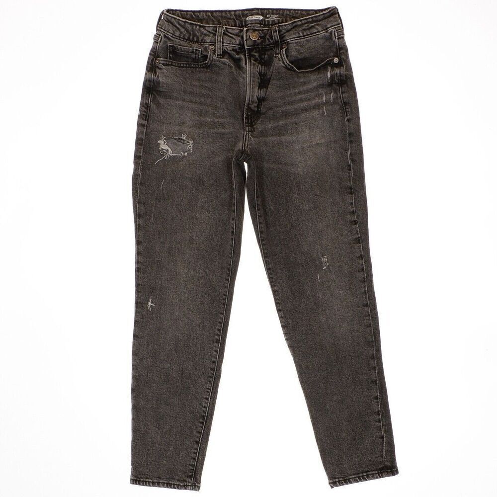 Old Navy Jeans Womens Size 6 Stonewashed OG Straight Distress Measures 28 x 26